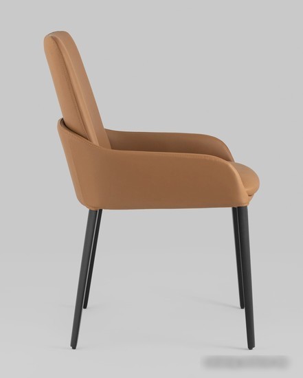 Стул с подлокотниками Stool Group Челси (экокожа, коричневый)