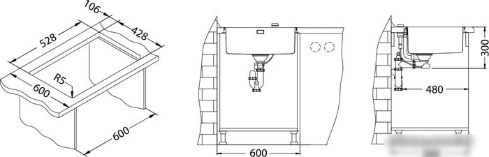 Кухонная мойка Alveus Kombino 50 F/S
