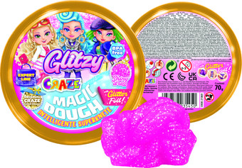 Тесто для лепки Craze Magic Dough Попрыгунчик Блеск Сверкающее платье 35450.D (розовый)
