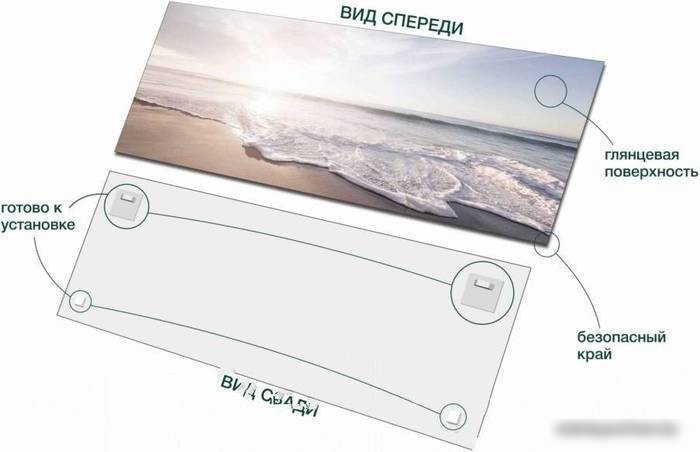 Картина на стекле Stamprint Волна SD003 (50x125)