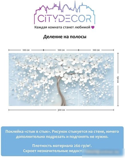 Фотообои Citydecor Абстракция 20 300x150