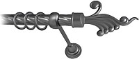Карниз для штор Lm Decor Кения 023 1р витой (антрацит, 2.8м)