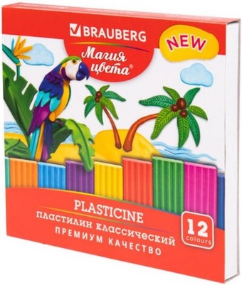Пластилин BRAUBERG Магия цвета New 106426 (12 цв)
