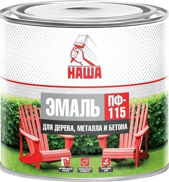 Эмаль Кубанские краски Наша ПФ-115 1.8 кг (вишневый)