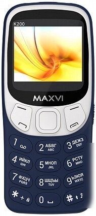 Кнопочный телефон Maxvi K200 (синий)