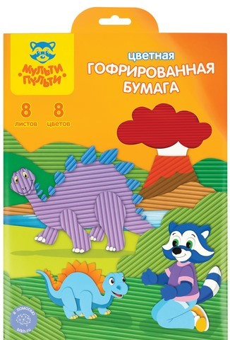 Набор цветной бумаги Мульти-пульти Приключения Енота ЦБгА4_18875 (8 цв)