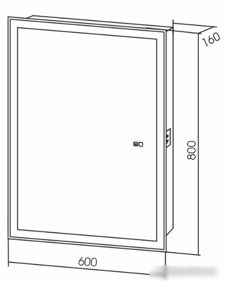 Silver Mirrors Шкаф с зеркалом Киото-2 60 R LED-00002682