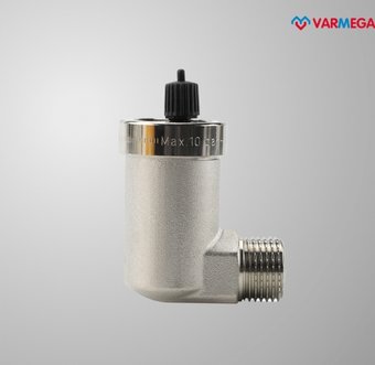 Запорная арматура Varmega Автоматический воздухоотводчик 1/2", угловой, вертикальный выпуск VM13101