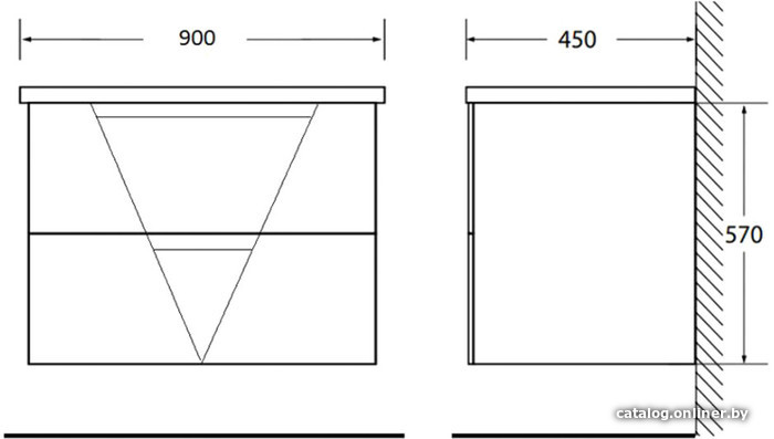 BelBagno VITTORIA-900-2C-SO-BL-P