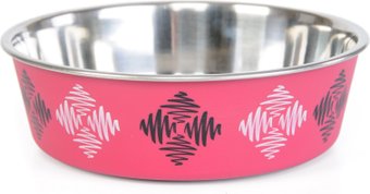 Миска ZooZooZoo Ромбы SWT-6001-800/rhomb (розовый)