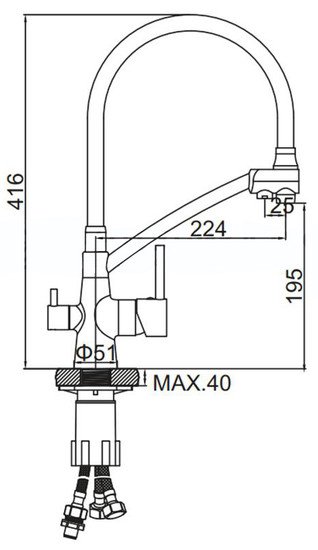 Смеситель Ledeme L4855Y-3