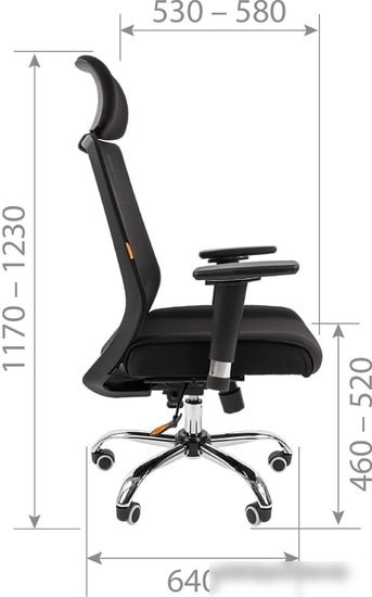 Кресло CHAIRMAN 555 LUX (черный)