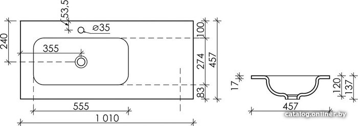Умывальник Ceramica Nova Element L CN7014