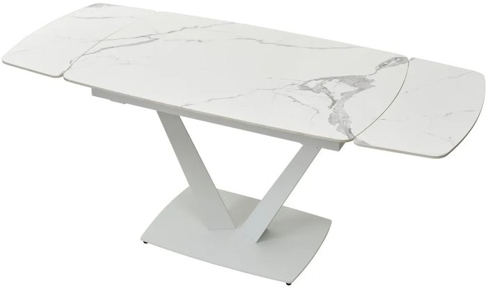 Кухонный стол M-City Alatri 120 Gloss 614M04391 (Staturio White Solid Ceramic/White)