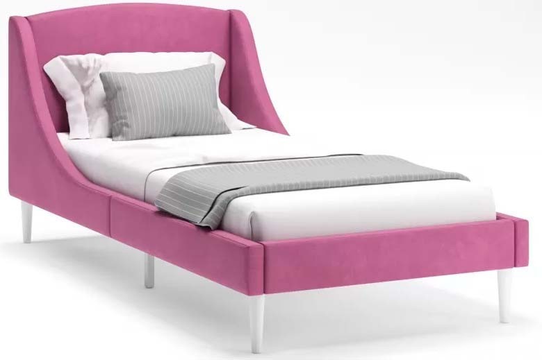 Кровать MONOFIX Лотти 90x200 (микровелюр/бордовый)