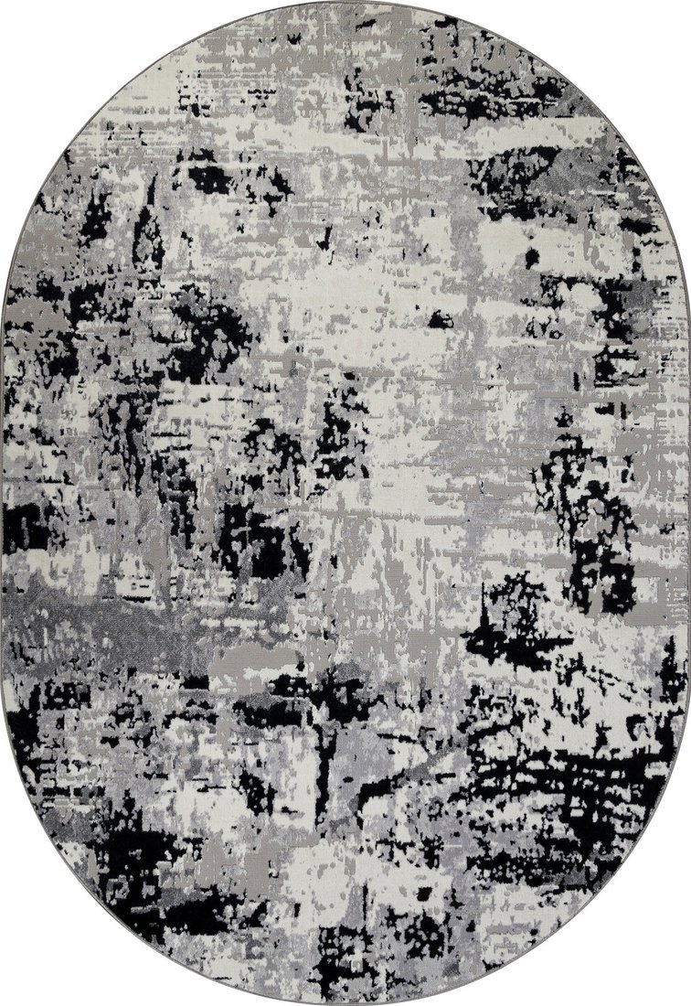 Ковер для жилой комнаты Merinos Palermo F284-OVAL-DARK GRAY (2х2.9)
