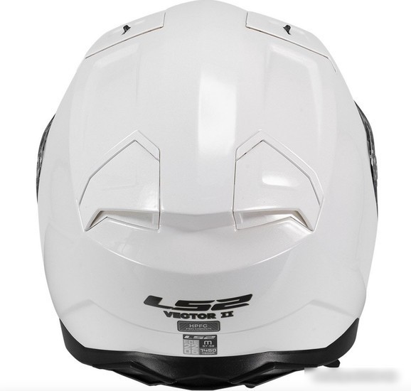Мотошлем LS2 FF811 Vector Ii Solid (M, белый глянцевый)