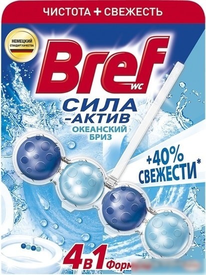 Средство для унитаза Bref Сила-Актив Океанский бриз 50 г