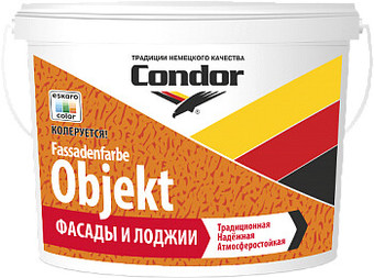 Краска Condor Fassadenfarbe Objekt 1.5 кг (белый матовый)