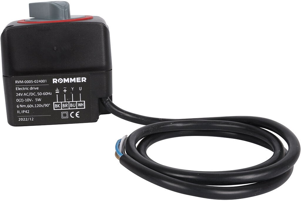 Сервопривод Rommer RVM-0005-024001 c регулировкой по сигналу 0-10V (24В)