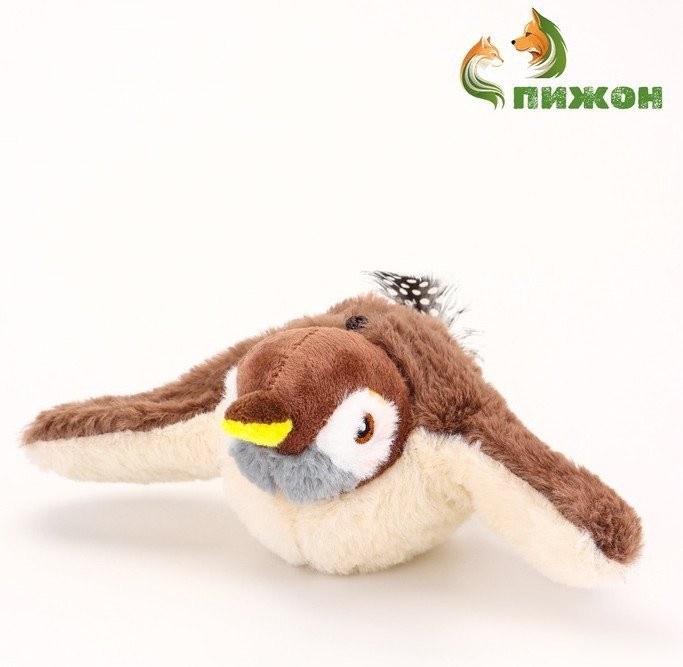Игрушка для кошек Sima-Land Воробей 10915864 (коричневый)