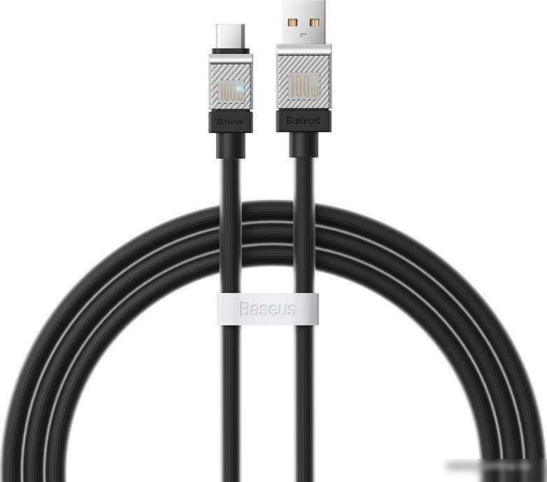 Кабель Baseus CoolPlay Series USB Type-A - USB Type-C (1 м, черный)