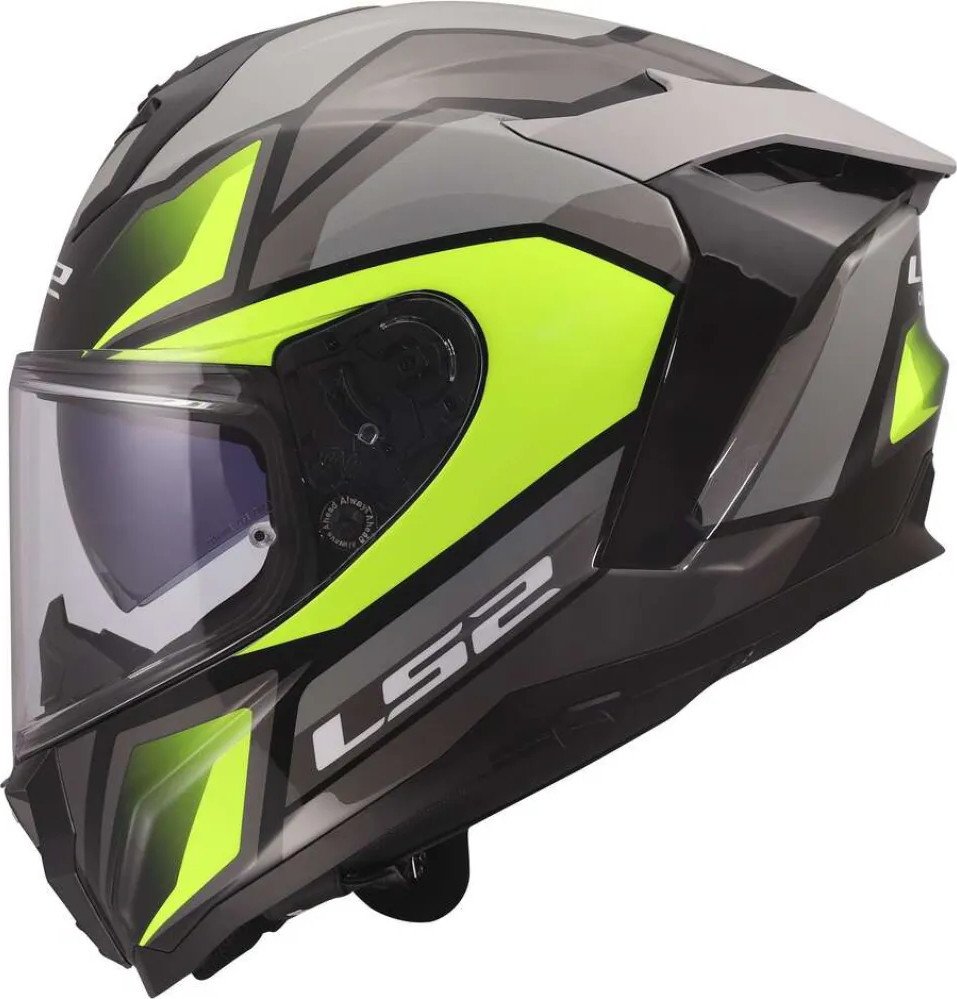 Мотошлем LS2 FF817 Challenger II Viper (3XL, серый/желтый)