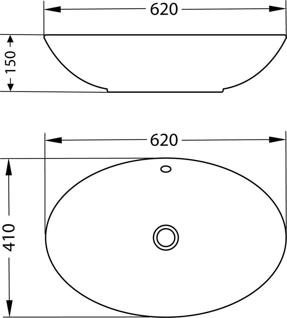 Умывальник Lauter 21709 + Moon 21СK81691C с донным клапаном 21190CH (хром)