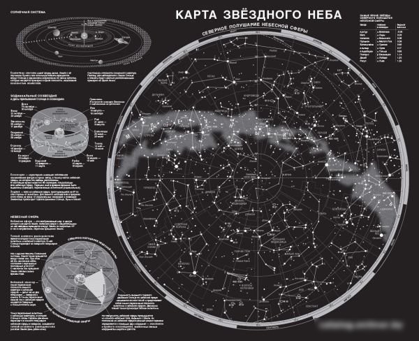 АСТ. Карта звездного неба (складная) A1