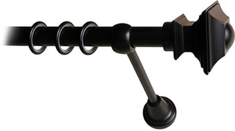Lm Decor Верди (черный мат, гладкая, 1.6м 25мм, 1 ряд)
