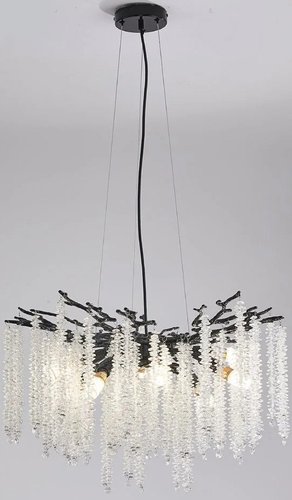 Подвесная люстра Estares Roxana 65 E14х8 R-600x1200-BLACK/CRYSTAL-220-IP20