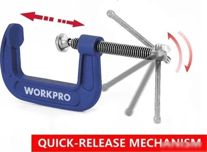 Струбцина Workpro 100мм WP232019