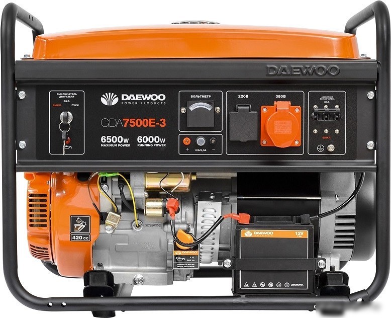 Бензиновый генератор Daewoo Power GDA 7500E-3