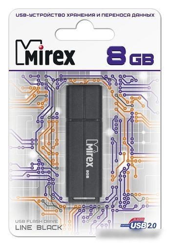 USB Flash Mirex Color Blade Line 8GB (черный) [13600-FMULBK08]