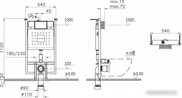 Инсталляция для унитаза Vitra V-Fix Core 738-5800-01