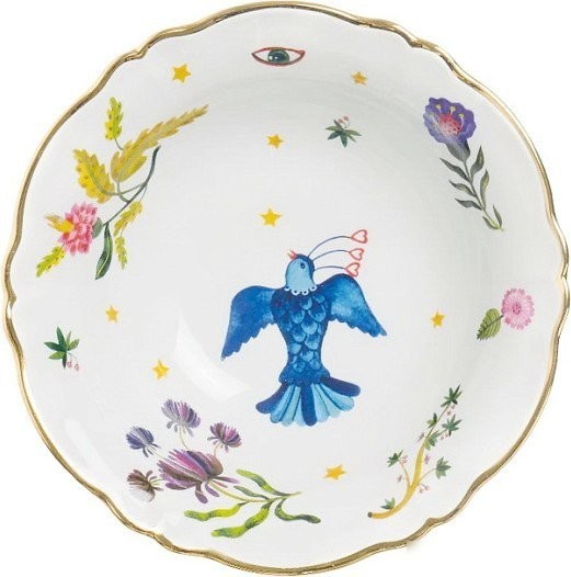 Салатник Bitossi Fabula FTB00095 (цветы/птица)