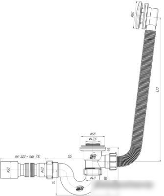 Сифон Ани Пласт EC155S