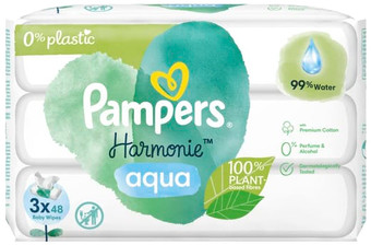 Влажные салфетки Pampers Harmonie Aqua (3x48 шт)