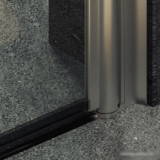 Душевая дверь MaybahGlass 198x90 MGD-809-5 (прозрачное стекло/хром матовый)