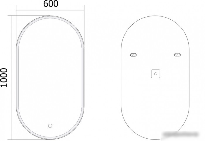 Axus Зеркало Soul 60x100 Стандарт