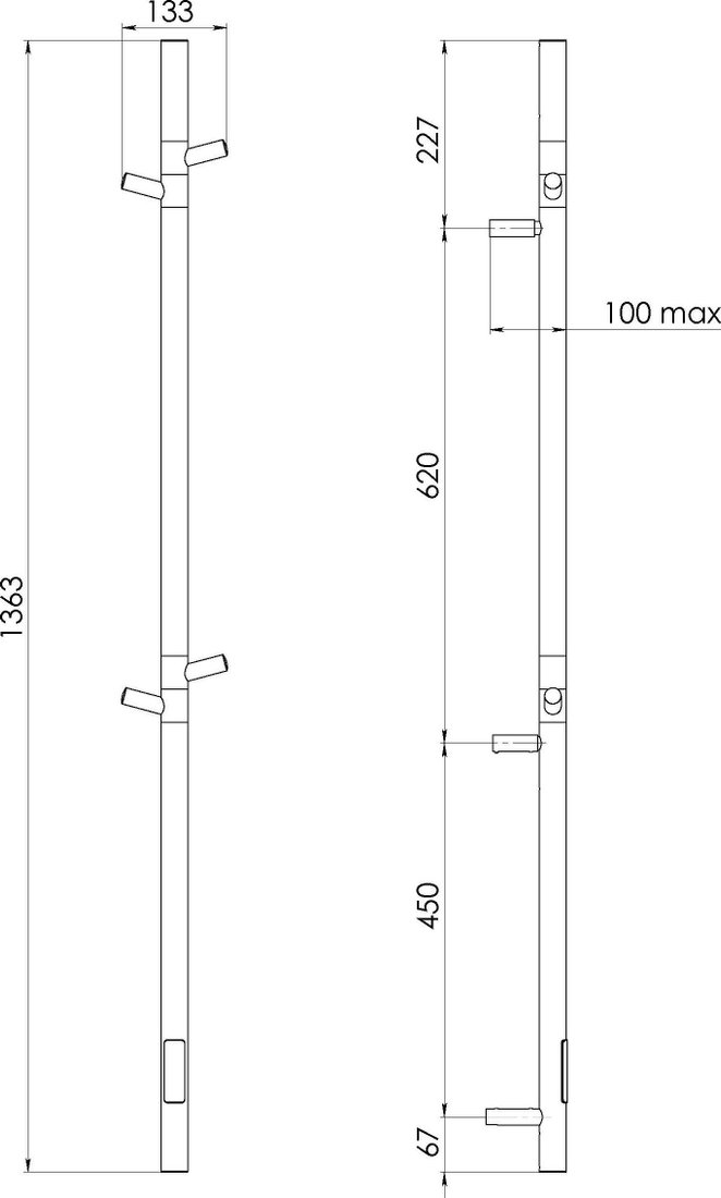 Полотенцесушитель Vincea VTD-1DGE