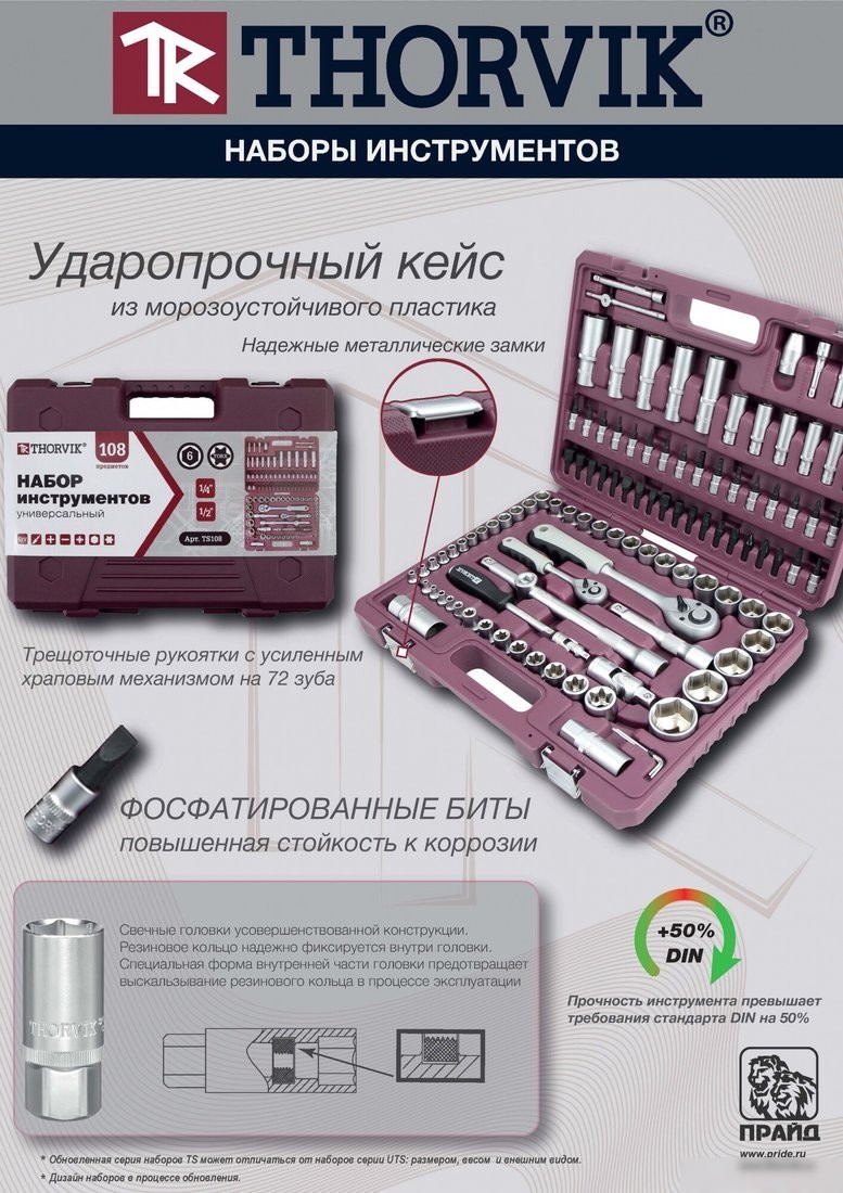 Набор домашнего мастера Thorvik TS082 (82 предмета)