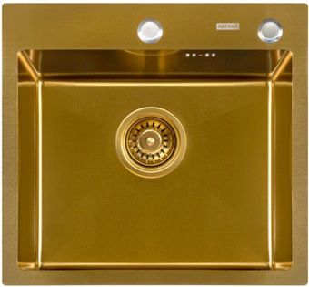 Кухонная мойка ARFEKA Eco AR 500*500 Golden PVD Nano