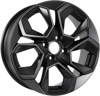 Литые диски KDW KD1620 16x6.5" 5x112мм DIA 57.1мм ET 45мм Matt Black Painted