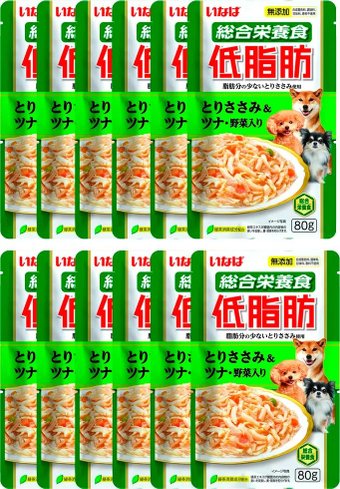 Пресервы Inaba Тайшебо Куриное филе и тунец Кацуо с овощами 12х80 г