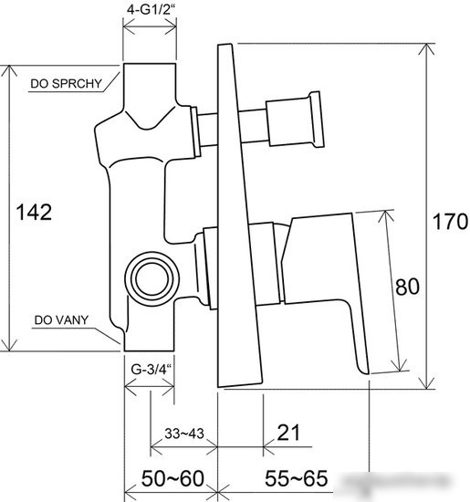 Смеситель Ravak 10° TD 061.00 [X070068]