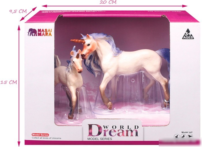 Набор фигурок Masai Mara Мир фэнтези. Семья белых единорогов MM206-401