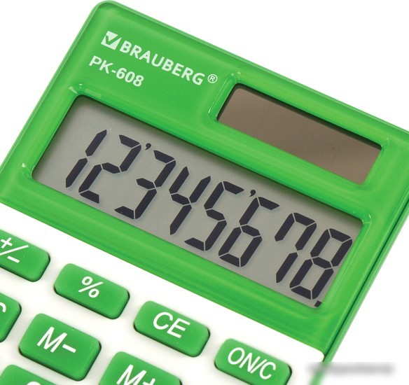 Калькулятор BRAUBERG PK-608-GN 250520 (зеленый)