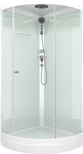 Душевая кабина Domani-Spa Simple 99 (белые стенки, прозрачное стекло)