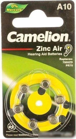 Батарейка Camelion ZA10 BL6 6 шт